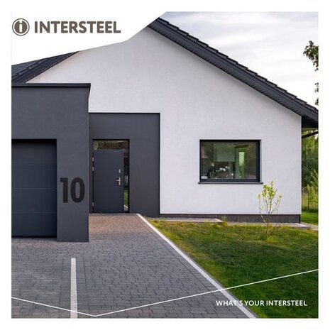 Intersteel Huisnummer 5 xl hoogte 30 cm rvs/mat zwart