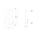 Intersteel Huisnummer 8 xl hoogte 30 cm rvs/mat zwart