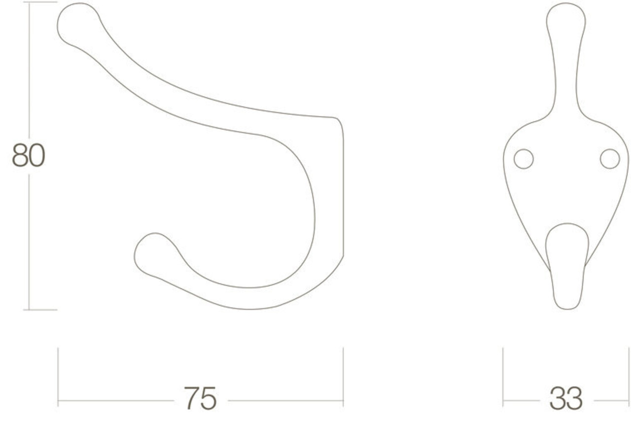 Intersteel Kapstokhaak scheepsmodel messing gelakt Intersteel Kapstokhaak scheepsmodel messing gelakt