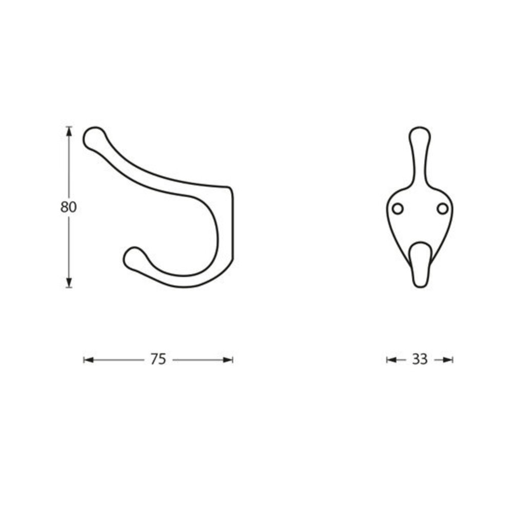 Intersteel Kapstokhaak scheepsmodel nikkel mat Intersteel Kapstokhaak scheepsmodel nikkel mat