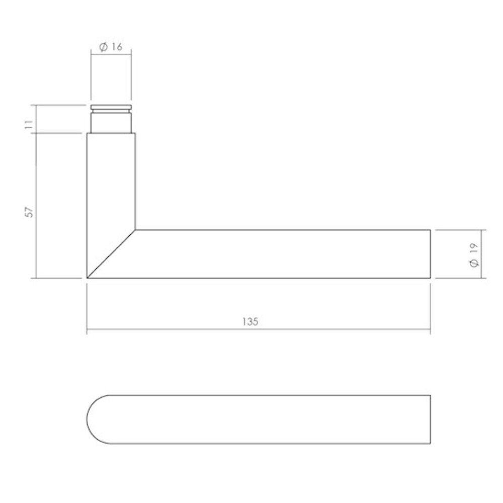 Intersteel Klink-espagnolet links geborsteld rvs hoek 90° met stangenset 2x 1245 mm Intersteel Klink-espagnolet links geborsteld rvs hoek 90° met stangenset 2x 1245 mm