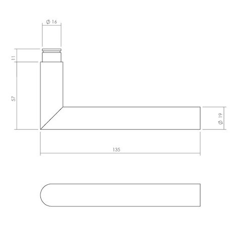 Intersteel Klink-espagnolet links geborsteld rvs hoek 90° met stangenset 2x 1245 mm Intersteel Klink-espagnolet links geborsteld rvs hoek 90° met stangenset 2x 1245 mm