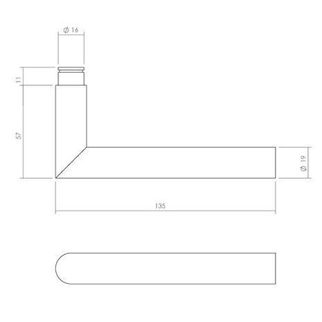Intersteel Klink-espagnolet rechts hoek 90° met stangenset 2x 1245 mm geborsteld rvs Intersteel Klink-espagnolet rechts hoek 90° met stangenset 2x 1245 mm geborsteld rvs