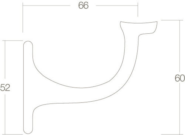 Intersteel Leuninghouder vlak zadel blind messing gelakt Intersteel Leuninghouder vlak zadel blind messing gelakt