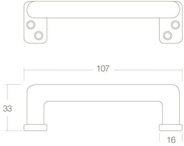 Intersteel Meubelgreep 108 mm mat zwart Intersteel Meubelgreep 108 mm mat zwart