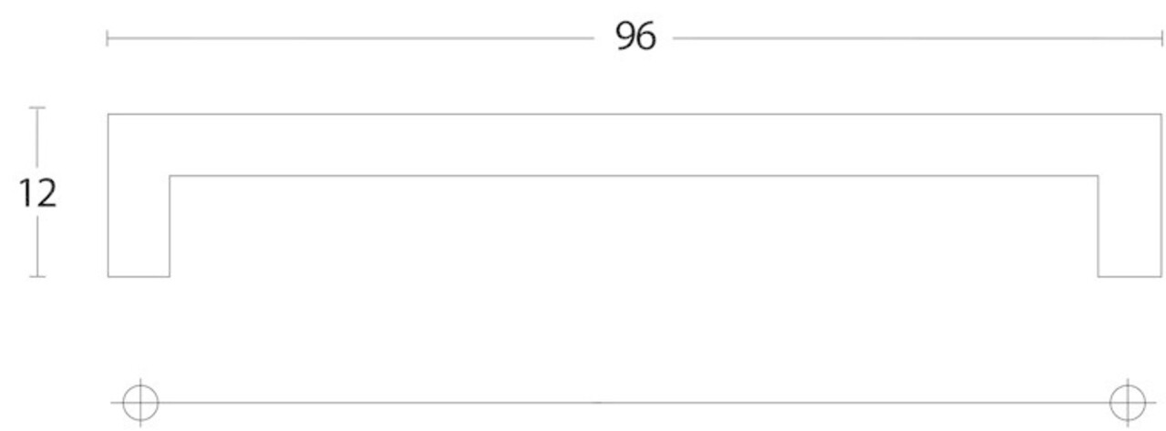 Intersteel Meubelgreep 108mm - boormaat 96mm rvs geborsteld Intersteel Meubelgreep 108mm - boormaat 96mm rvs geborsteld