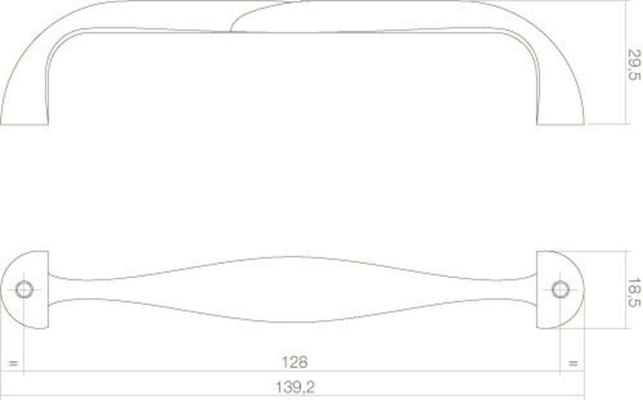 Intersteel Meubelgreep zwart 139 mm Intersteel Meubelgreep zwart 139 mm