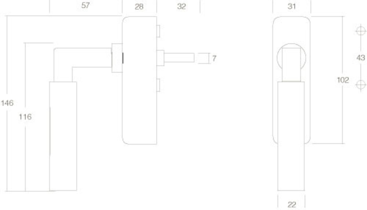 Intersteel Raamsluiting Bau-Stil afsluitbaar met slot chroom Intersteel Raamsluiting Bau-Stil afsluitbaar met slot chroom