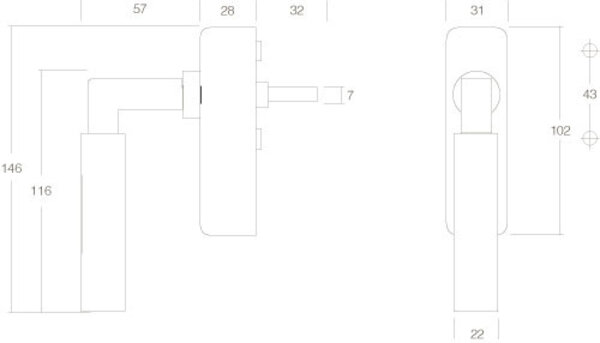 Intersteel Raamsluiting Bau-Stil afsluitbaar met slot chroom Intersteel Raamsluiting Bau-Stil afsluitbaar met slot chroom