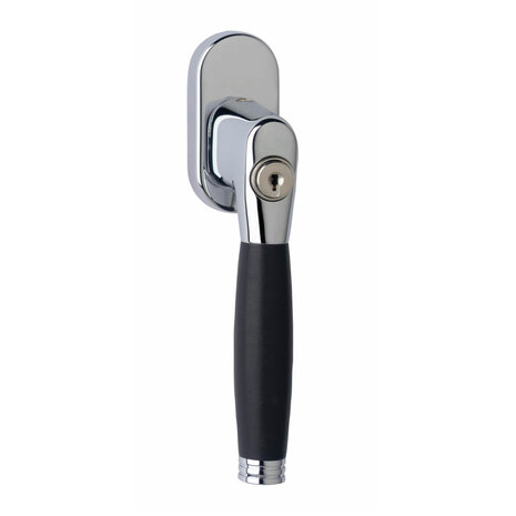 Intersteel Raamsluiting Ton 222 afsluitbaar ovaal rozet chroom/ebbenhout Intersteel Raamsluiting Ton 222 afsluitbaar ovaal rozet chroom/ebbenhout