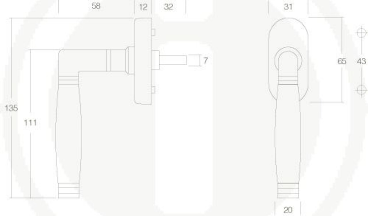 Intersteel Raamsluiting Ton 222 draai kiep nikkel/ebbenhout Intersteel Raamsluiting Ton 222 draai kiep nikkel/ebbenhout