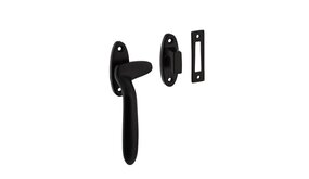 De Oude Deurklink Raamsluiting Ovaal links zwart De Oude Deurklink Raamsluiting Ovaal links zwart