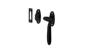 De Oude Deurklink Raamsluiting Ovaal rechts zwart De Oude Deurklink Raamsluiting Ovaal rechts zwart