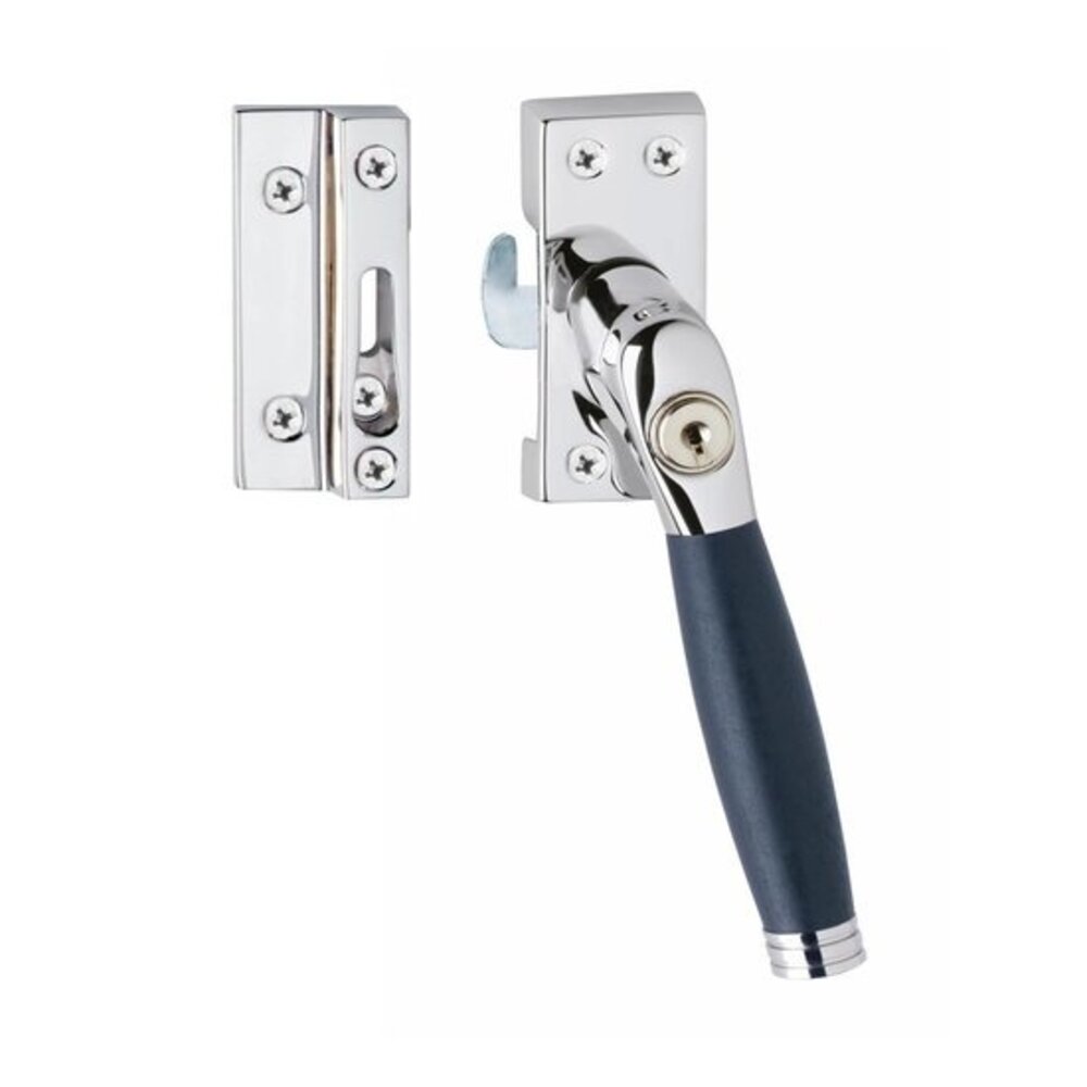 Intersteel Raamsluiting met slot skg1 rechts ton 222 chroom met ebbenhout