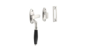 Intersteel Raamsluiting Ton links mat nikkel / ebbenhout Intersteel Raamsluiting Ton links mat nikkel / ebbenhout