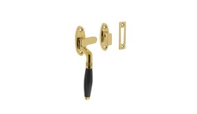 Intersteel Raamsluiting ton links messing gelakt / ebbenhout Intersteel Raamsluiting ton links messing gelakt / ebbenhout