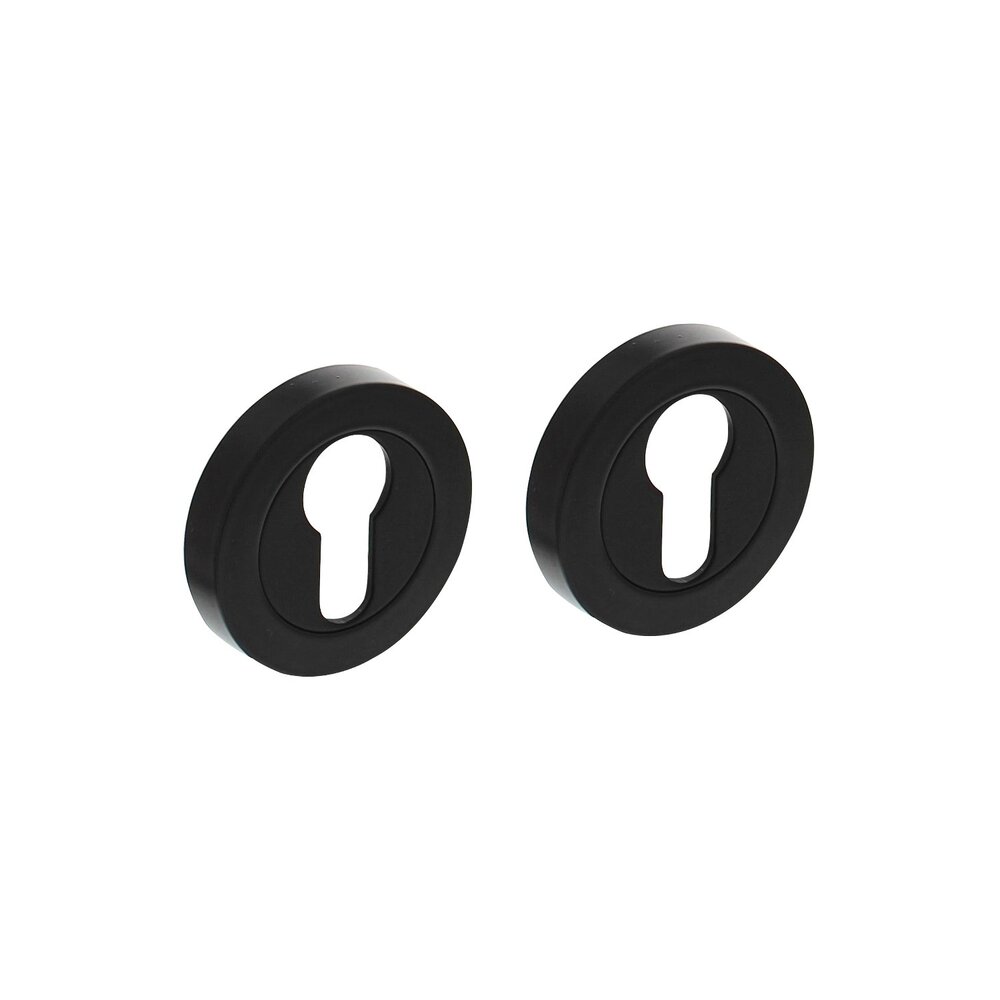 Intersteel Rozet met profielcilindergat 52x10mm mat zwart Intersteel Rozet met profielcilindergat 52x10mm mat zwart