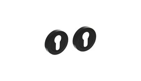 Intersteel Rozetten met profielcilindergat 52x10mm mat zwart Intersteel Rozetten met profielcilindergat 52x10mm mat zwart