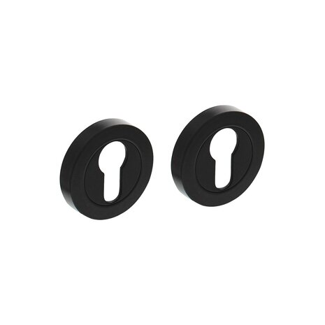 Intersteel Rozet met profielcilindergat 52x10mm mat zwart Intersteel Rozet met profielcilindergat 52x10mm mat zwart