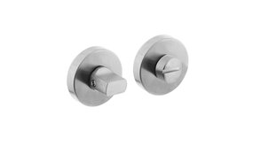 Intersteel WC slot / badkamersluiting rond rvs geborsteld Intersteel WC slot / badkamersluiting rond rvs geborsteld