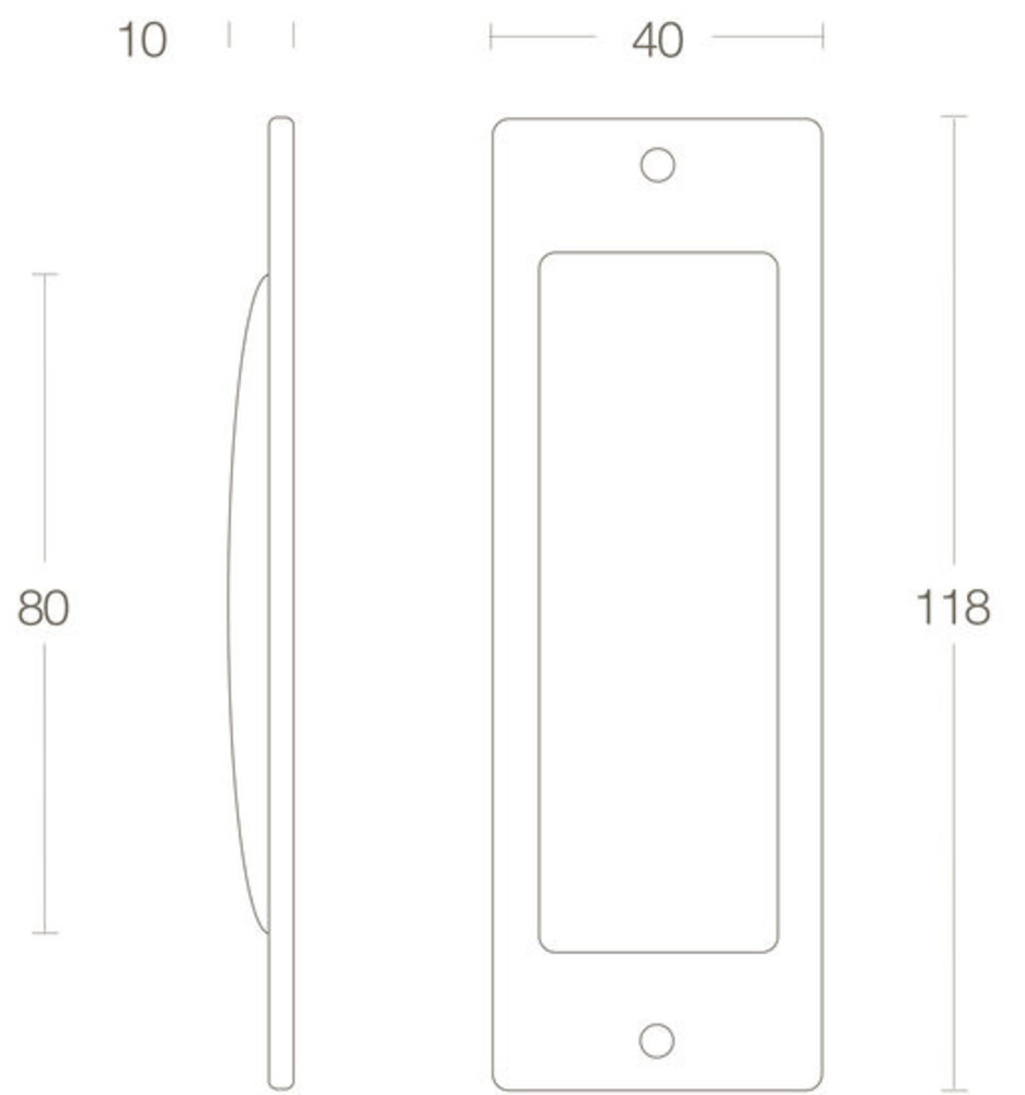 Intersteel Schuifdeurkom 120x40mm messing gelakt Intersteel Schuifdeurkom 120x40mm messing gelakt