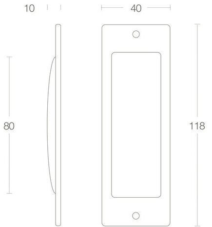 Intersteel Schuifdeurkom 120x40mm messing gelakt Intersteel Schuifdeurkom 120x40mm messing gelakt