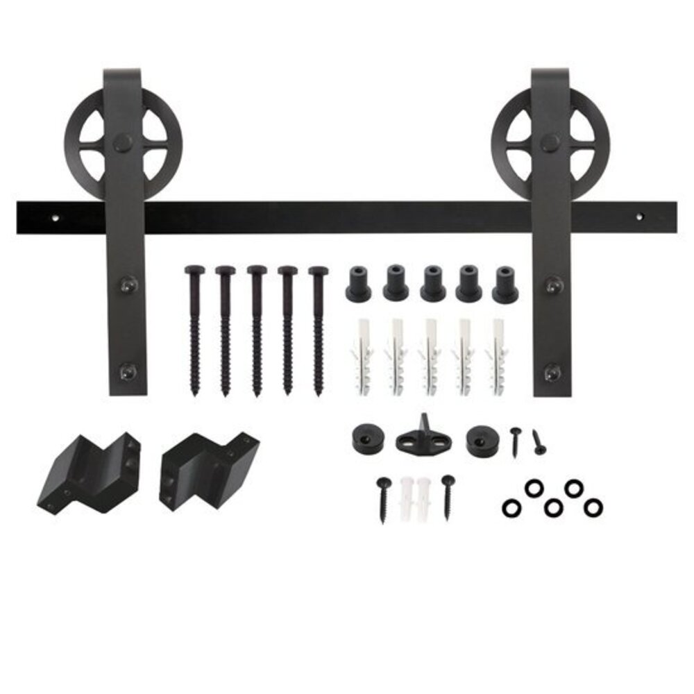 Intersteel Schuifdeursysteem wheel mat zwart Intersteel Schuifdeursysteem wheel mat zwart
