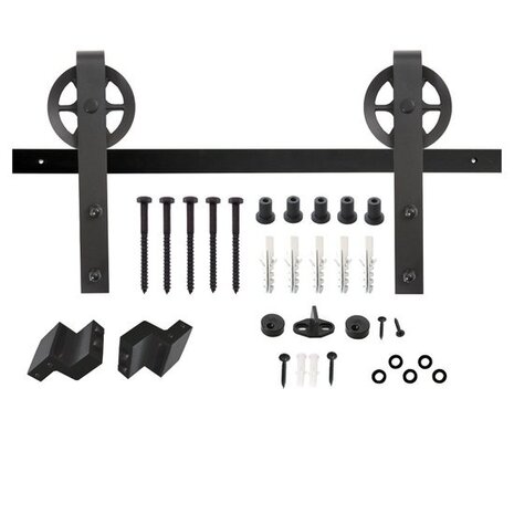 Intersteel Schuifdeursysteem wheel mat zwart Intersteel Schuifdeursysteem wheel mat zwart