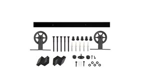Intersteel Schuifdeursysteem wheel top mat zwart Intersteel Schuifdeursysteem wheel top mat zwart