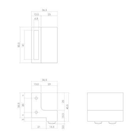Intersteel Set van 2 stoppers schuifdeursysteem mat zwart met bevestiging Intersteel Set van 2 stoppers schuifdeursysteem mat zwart met bevestiging