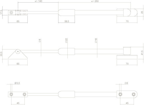 Intersteel Tele-raamuitzetter buitendraaiend extra middel grijs Intersteel Tele-raamuitzetter buitendraaiend extra middel grijs