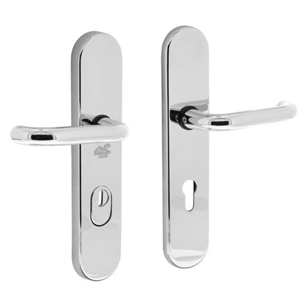 Intersteel Veiligheidsbeslag kerntrekbeveiliging profielcilindergat ovaal chroom 72 mm Intersteel Veiligheidsbeslag kerntrekbeveiliging profielcilindergat ovaal chroom 72 mm