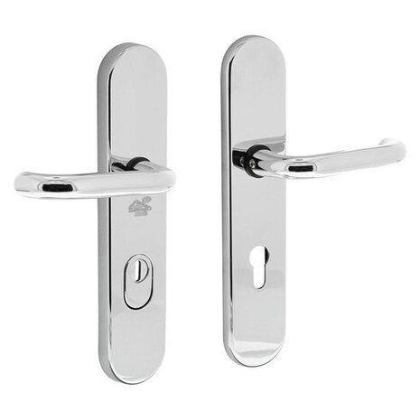 Intersteel Veiligheidsbeslag kerntrekbeveiliging profielcilindergat ovaal chroom 72 mm Intersteel Veiligheidsbeslag kerntrekbeveiliging profielcilindergat ovaal chroom 72 mm