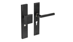 Intersteel Veiligheidsbeslag kerntrekbeveiliging profielcilindergat rechthoekig mat zwart 55 mm voordeurbeslag Intersteel Veiligheidsbeslag kerntrekbeveiliging profielcilindergat rechthoekig mat zwart 55 mm voordeurbeslag