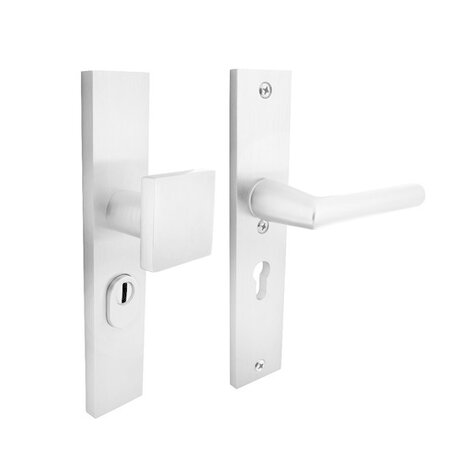 Intersteel Veiligheidsbeslag kerntrekbeveiliging skg3 profielcilinder 55 mm rechthoekig voordeurbeslag Intersteel Veiligheidsbeslag kerntrekbeveiliging skg3 profielcilinder 55 mm rechthoekig voordeurbeslag