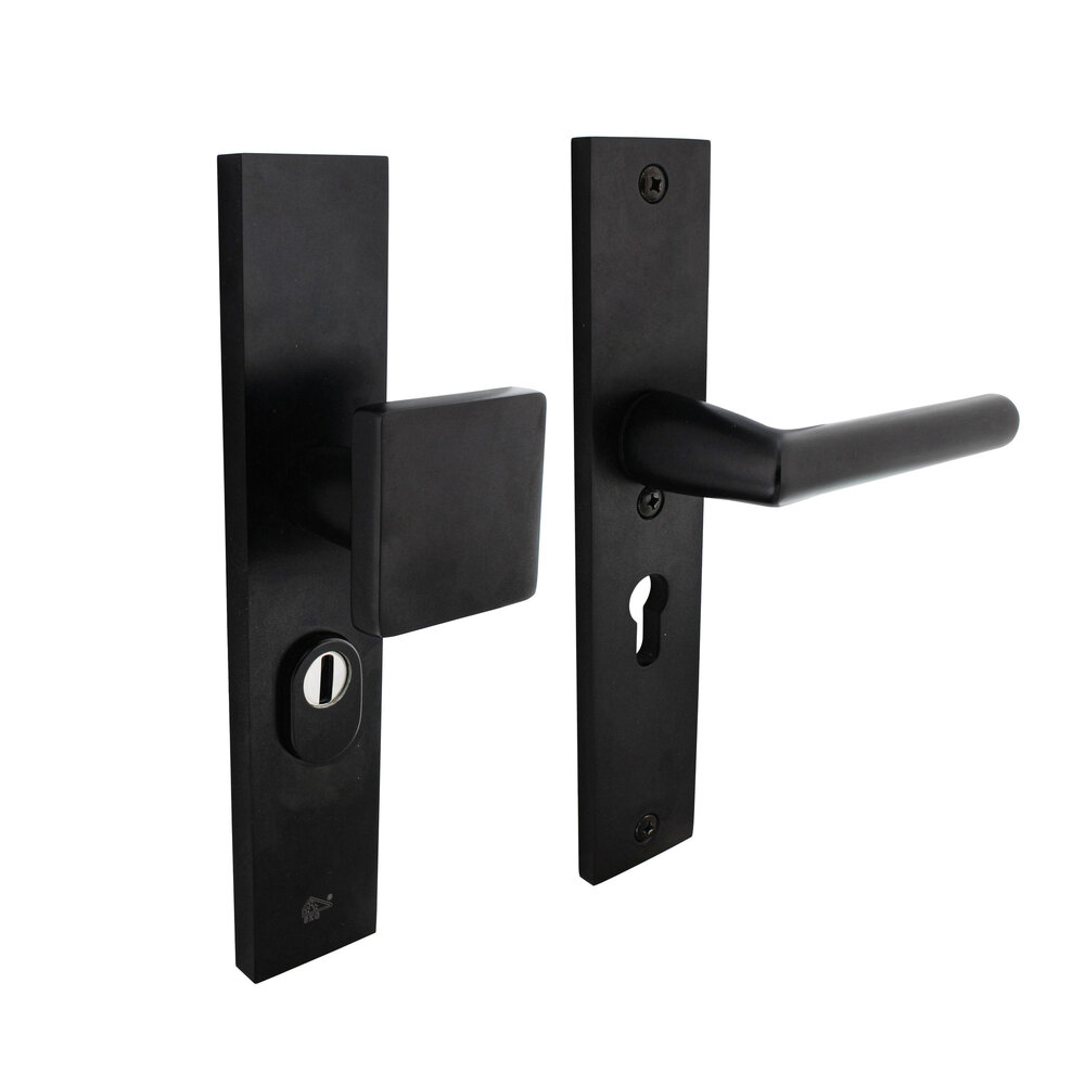 Intersteel Veiligheidsbeslag kerntrekbeveiliging skg3 profielcilinder 55 mm rechthoekig voordeurbeslag zwart Intersteel Veiligheidsbeslag kerntrekbeveiliging skg3 profielcilinder 55 mm rechthoekig voordeurbeslag zwart