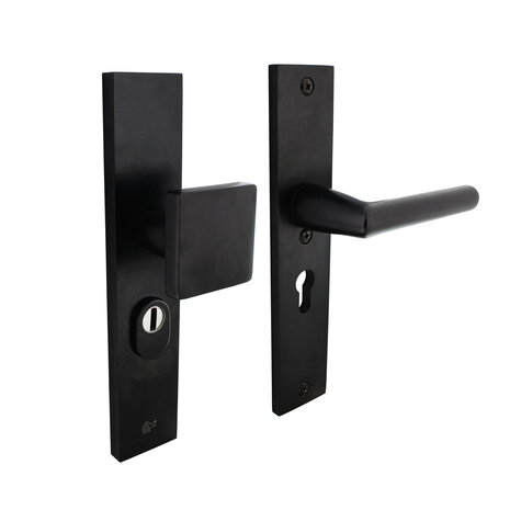 Intersteel Veiligheidsbeslag kerntrekbeveiliging skg3 profielcilinder 55 mm rechthoekig voordeurbeslag zwart Intersteel Veiligheidsbeslag kerntrekbeveiliging skg3 profielcilinder 55 mm rechthoekig voordeurbeslag zwart