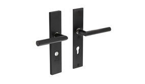 Intersteel Veiligheidsbeslag SKG3 rechthoekig met kerntrekbeveiliging profielcilindergat mat zwart 55 mm achterdeurbeslag Intersteel Veiligheidsbeslag SKG3 rechthoekig met kerntrekbeveiliging profielcilindergat mat zwart 55 mm achterdeurbeslag