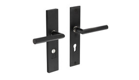 Intersteel Veiligheidsbeslag rechthoekig met kerntrekbeveiliging profielcilindergat mat zwart 72 mm achterdeurbeslag Intersteel Veiligheidsbeslag rechthoekig met kerntrekbeveiliging profielcilindergat mat zwart 72 mm achterdeurbeslag