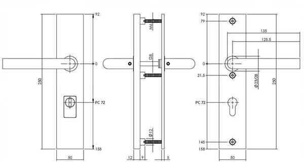 Intersteel Veiligheidsbeslag skg3 kerntrekbeveiliging cilindergat 72mm rechthoekig rvs geborsteld Intersteel Veiligheidsbeslag skg3 kerntrekbeveiliging cilindergat 72mm rechthoekig rvs geborsteld