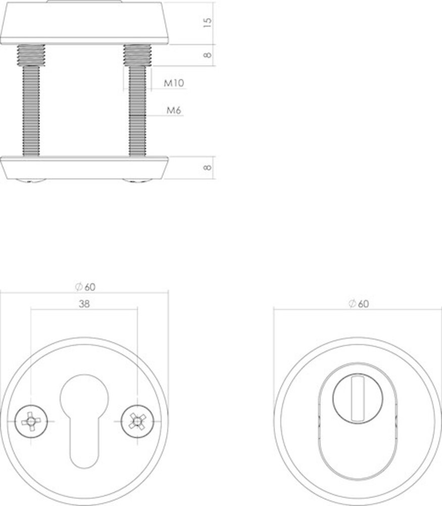Intersteel Veiligheidsrozet skg3 rond kerntrekbeveiliging aluminium zwart Intersteel Veiligheidsrozet skg3 rond kerntrekbeveiliging aluminium zwart