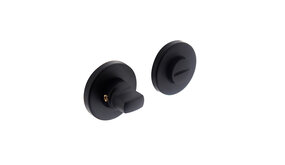 Intersteel Wc slot / badkamersluiting rond verdekt kunststof mat zwart Intersteel Wc slot / badkamersluiting rond verdekt kunststof mat zwart