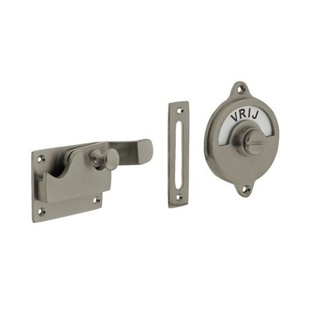 Intersteel WC-Slot hendel met bocht vrij/bezet mat nikkel Intersteel WC-Slot hendel met bocht vrij/bezet mat nikkel