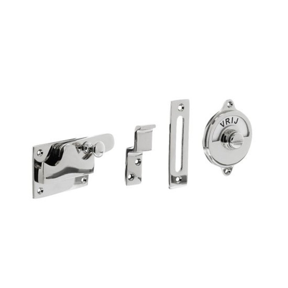 Intersteel WC-slot hendel vlak vrij/bezet chroom Intersteel WC-slot hendel vlak vrij/bezet chroom