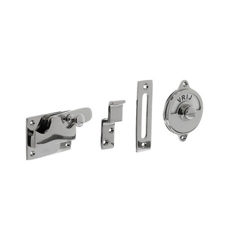 Intersteel WC-slot hendel vlak vrij/bezet nikkel Intersteel WC-slot hendel vlak vrij/bezet nikkel