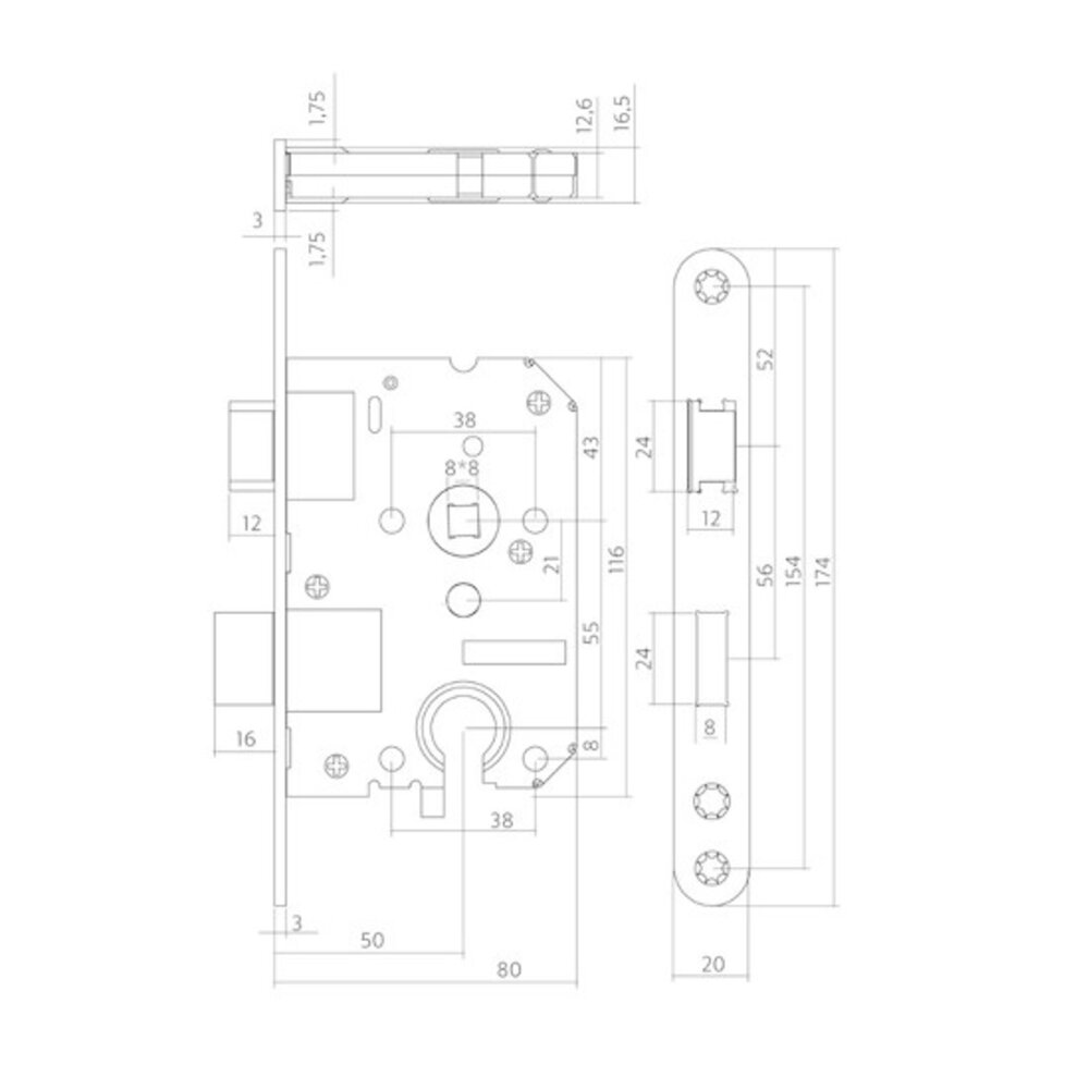 Dulimex Woningbouw cilinder dag- en nachtslot 55 mm geborsteld rvs