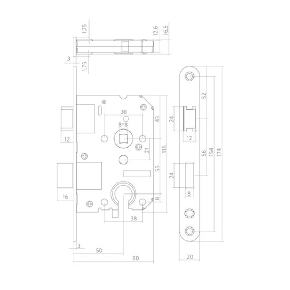 Dulimex Woningbouw cilinder dag- en nachtslot zwart 55 mm Dulimex Woningbouw cilinder dag- en nachtslot zwart 55 mm