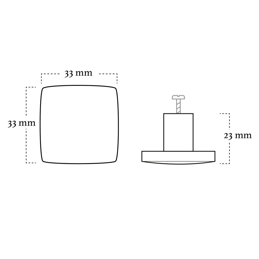 Mooi Deurbeslag Knop Nova 32 mm