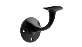 De Oude Deurklink Leuninghouder zwart - opschroevend