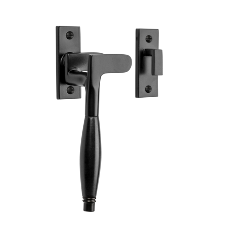 De Oude Deurklink Raamsluiting Deco ventilatiestand mat zwart links kozijnhaakje De Oude Deurklink Raamsluiting Deco ventilatiestand mat zwart links kozijnhaakje